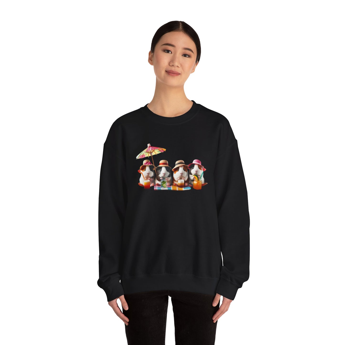 Unisex Heavy Blend Crewneck Sweatshirt mit niedlichem Meerschweinchen Design, Gemütlich and Perfekt für die kältere Jahreszeit, Meerschweinchen Liebhaber shirt