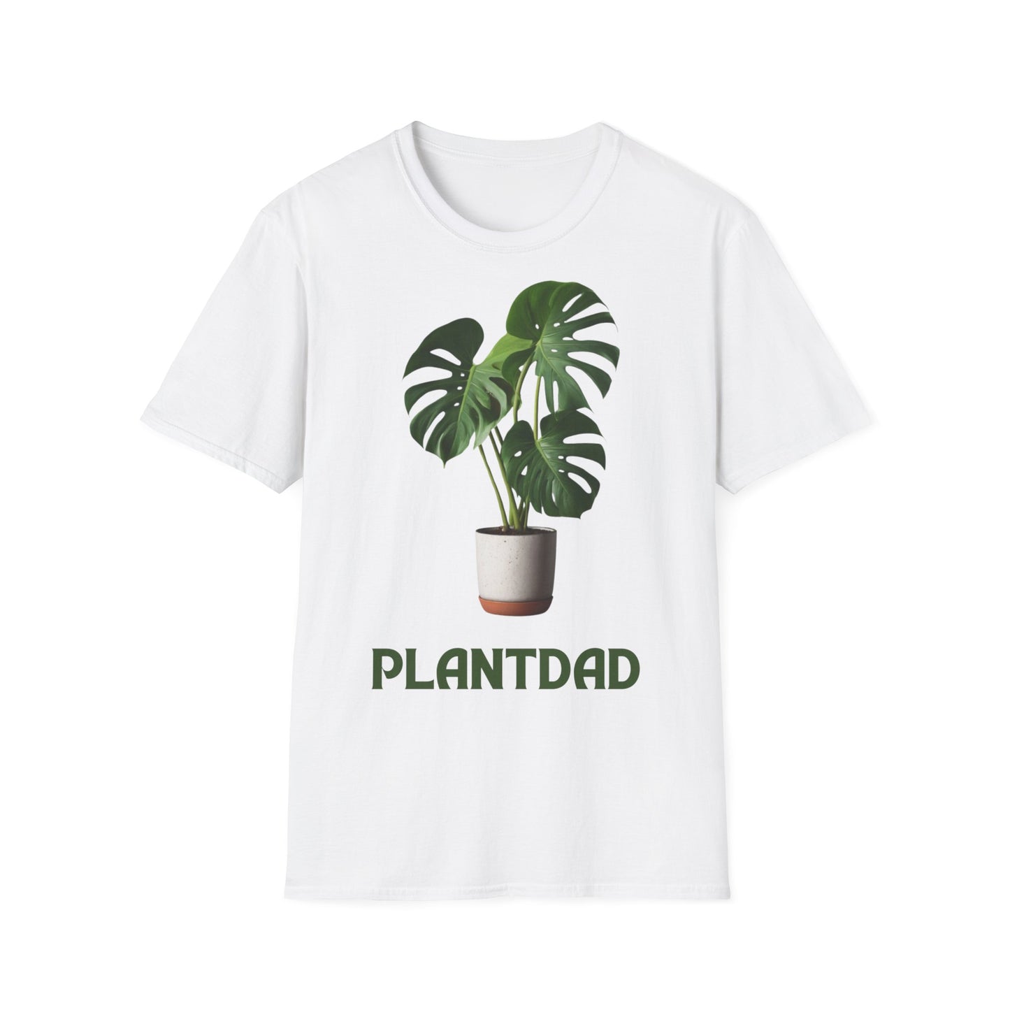 Unisex Baumwollshirt, Unisex Softstyle T-Shirt für "Plant Dad", Weiches Baumwoll, T-Shirt "Plant Dad" Inschrift, Alltagskleidung für Herren