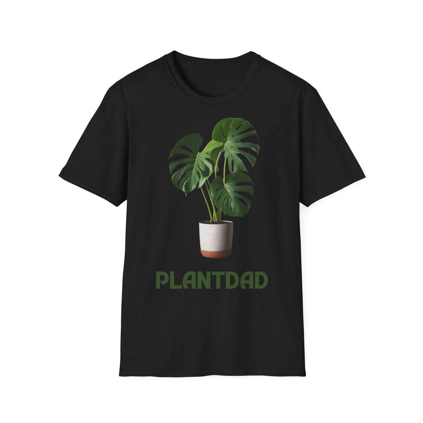 Unisex Baumwollshirt, Unisex Softstyle T-Shirt für "Plant Dad", Weiches Baumwoll, T-Shirt "Plant Dad" Inschrift, Alltagskleidung für Herren