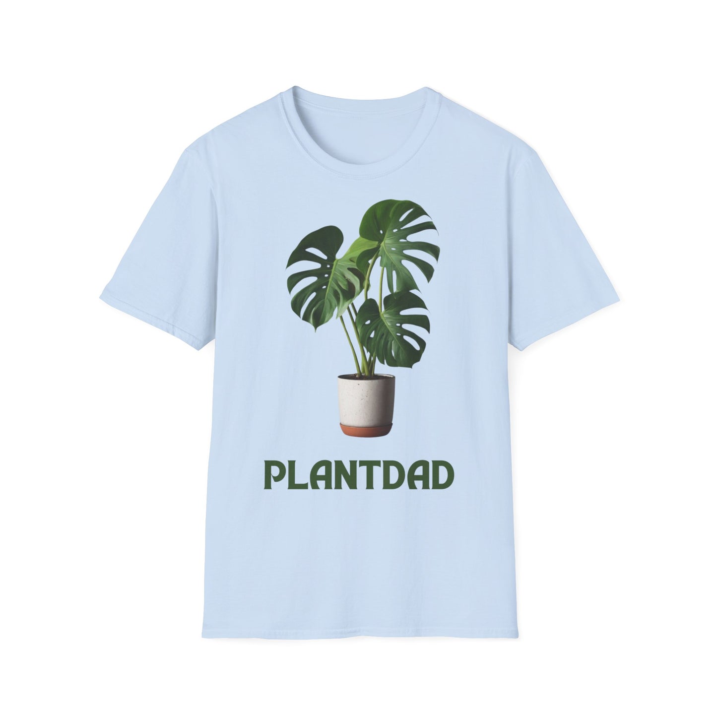 Unisex Baumwollshirt, Unisex Softstyle T-Shirt für "Plant Dad", Weiches Baumwoll, T-Shirt "Plant Dad" Inschrift, Alltagskleidung für Herren