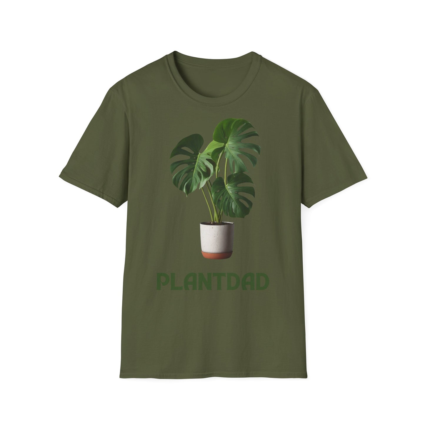 Unisex Baumwollshirt, Unisex Softstyle T-Shirt für "Plant Dad", Weiches Baumwoll, T-Shirt "Plant Dad" Inschrift, Alltagskleidung für Herren