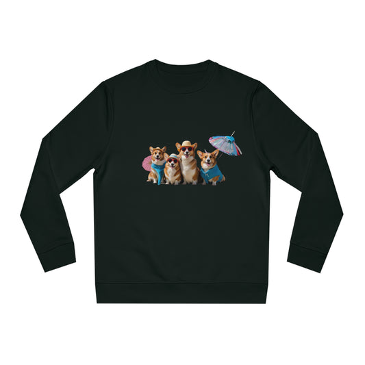 Unisex warmes Sweatshirt, mehrfarbiges Sweatshirt, langärmeliges Sweatshirt für Hundefreunde, Kleidung für Hundefreunde