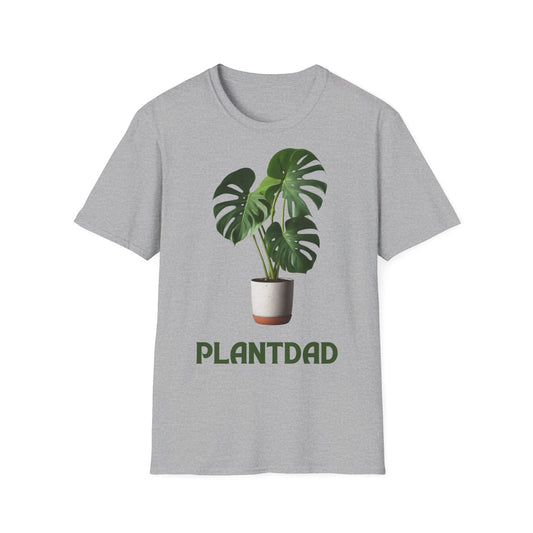 Unisex Baumwollshirt, Unisex Softstyle T-Shirt für "Plant Dad", Weiches Baumwoll, T-Shirt "Plant Dad" Inschrift, Alltagskleidung für Herren