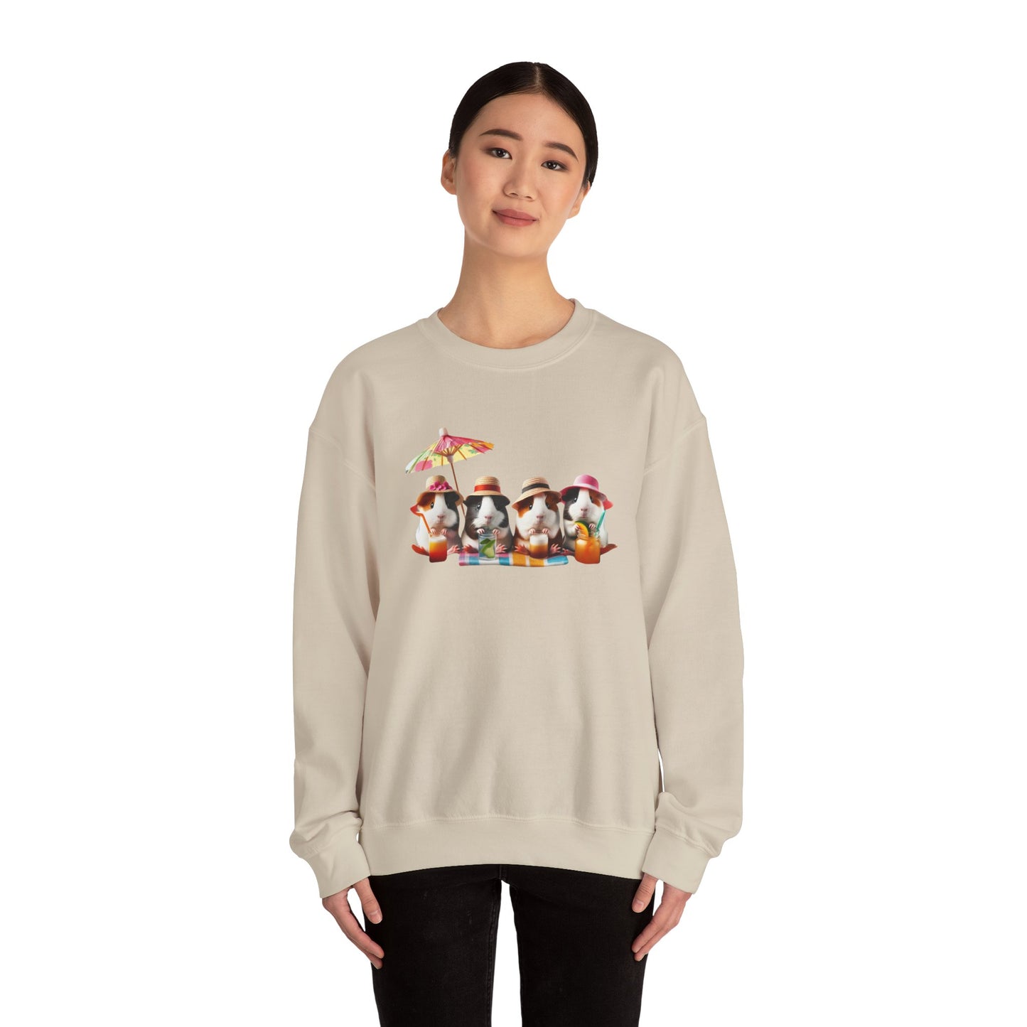 Unisex Heavy Blend Crewneck Sweatshirt mit niedlichem Meerschweinchen Design, Gemütlich and Perfekt für die kältere Jahreszeit, Meerschweinchen Liebhaber shirt