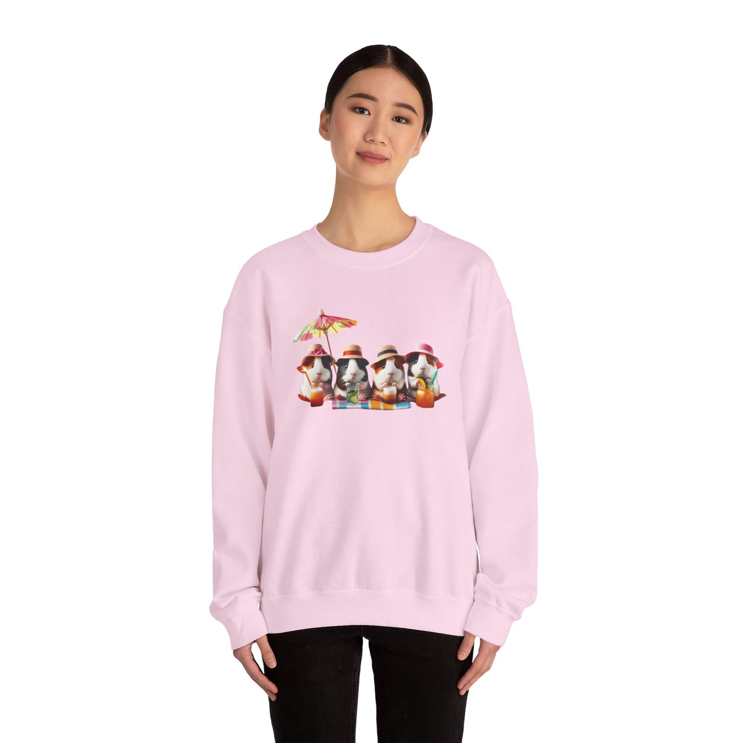 Unisex Heavy Blend Crewneck Sweatshirt mit niedlichem Meerschweinchen Design, Gemütlich and Perfekt für die kältere Jahreszeit, Meerschweinchen Liebhaber shirt