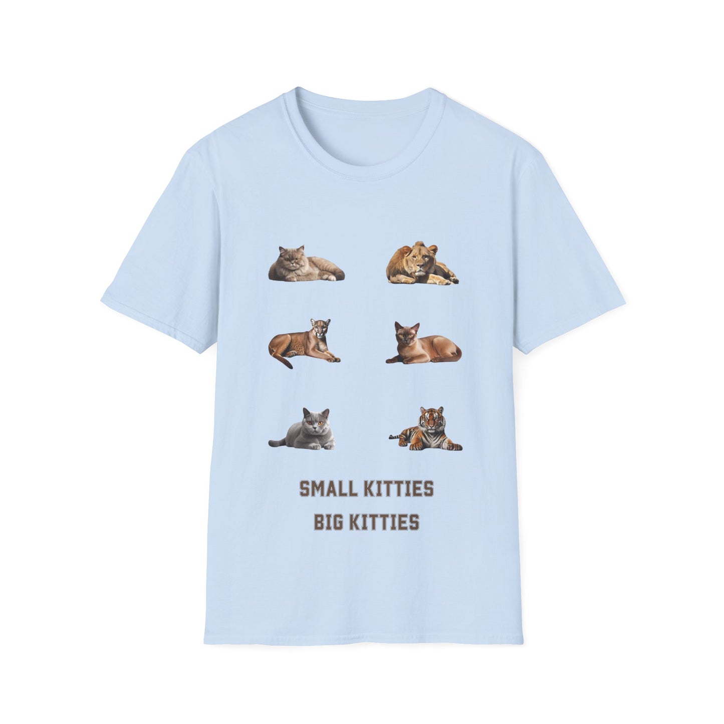 Unisex Softstyle, T-Shirt mit Aufschrift, Small Kitties Big Kitties, Katzen T-Shirt, Baumwoll T-Shirt, Aufschrift Shirt, Tierliebhaber Shirt