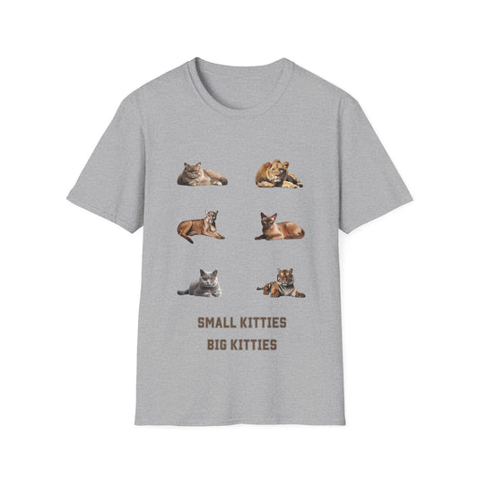 Unisex Softstyle, T-Shirt mit Aufschrift, Small Kitties Big Kitties, Katzen T-Shirt, Baumwoll T-Shirt, Aufschrift Shirt, Tierliebhaber Shirt