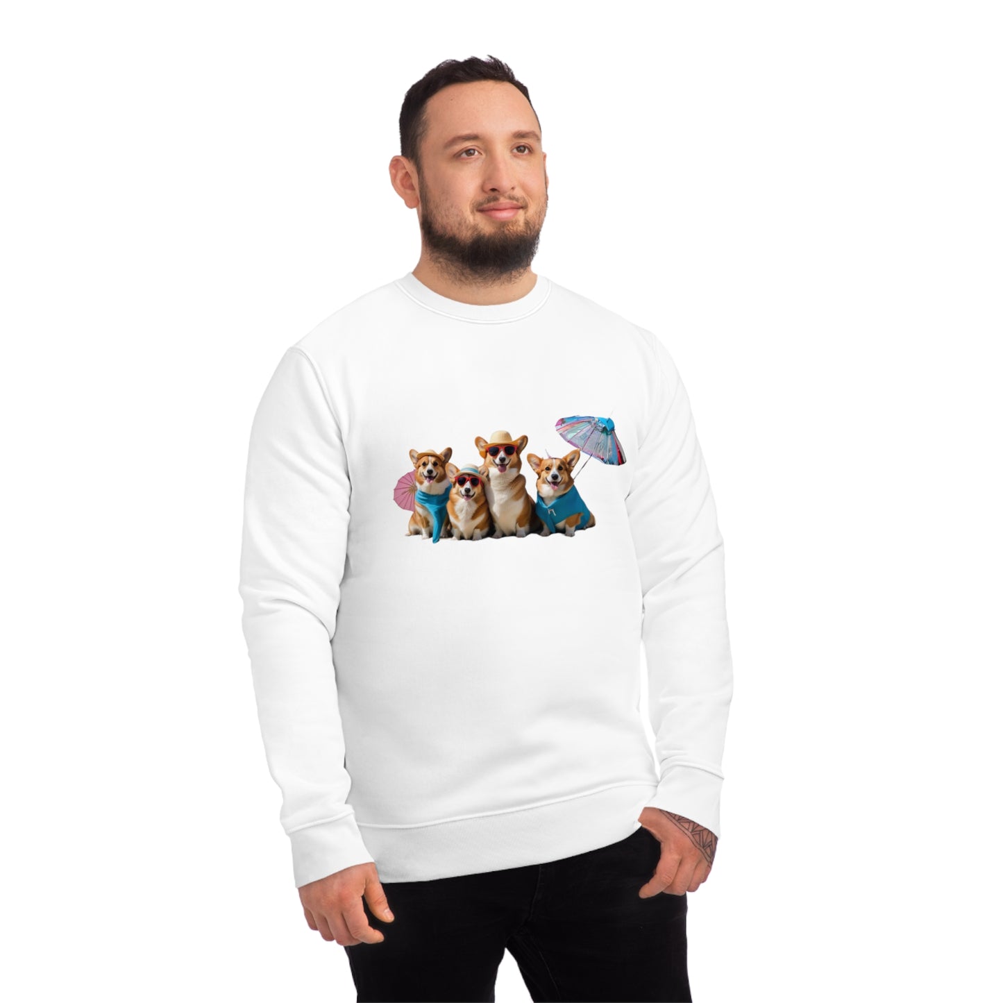 Unisex warmes Sweatshirt, mehrfarbiges Sweatshirt, langärmeliges Sweatshirt für Hundefreunde, Kleidung für Hundefreunde