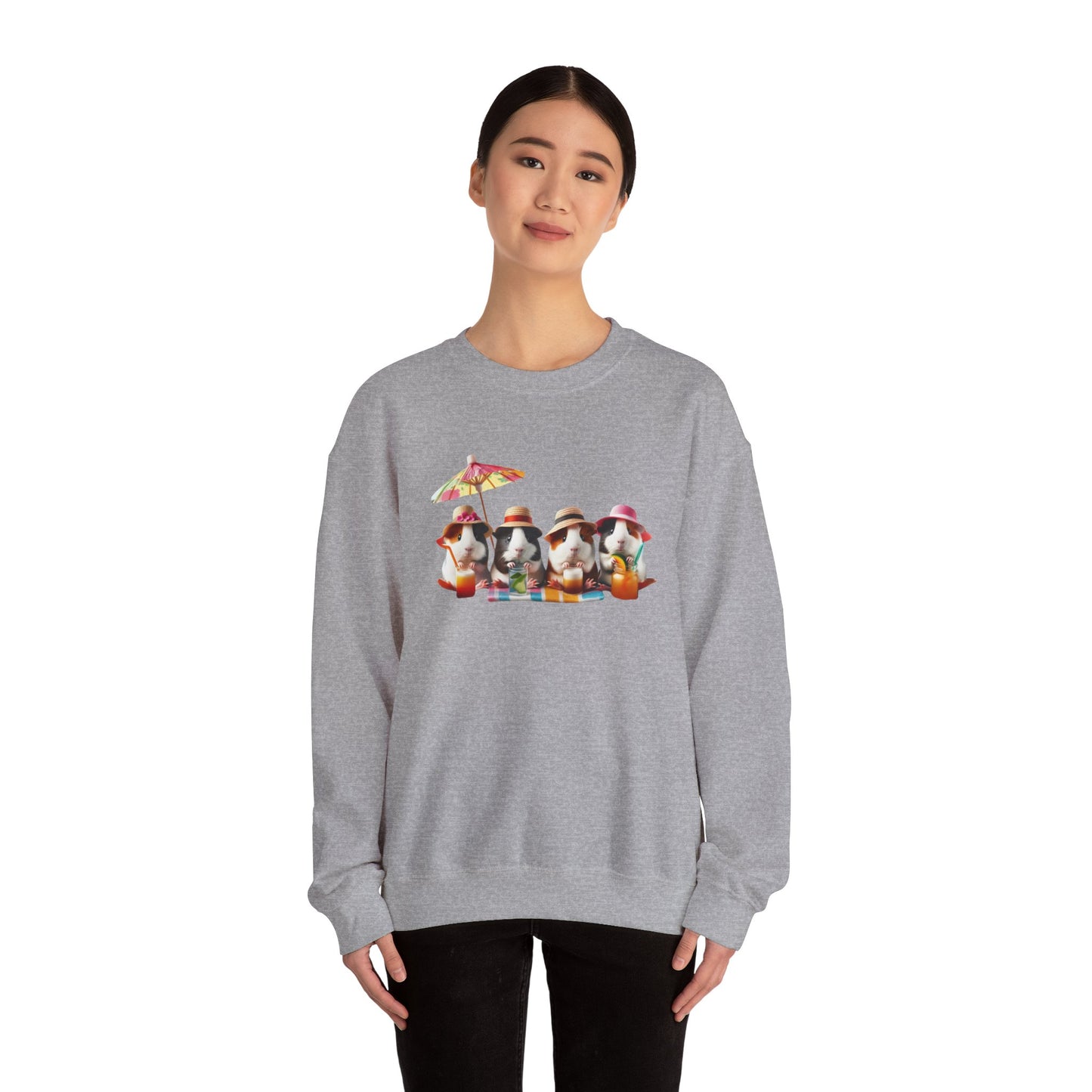 Unisex Heavy Blend Crewneck Sweatshirt mit niedlichem Meerschweinchen Design, Gemütlich and Perfekt für die kältere Jahreszeit, Meerschweinchen Liebhaber shirt