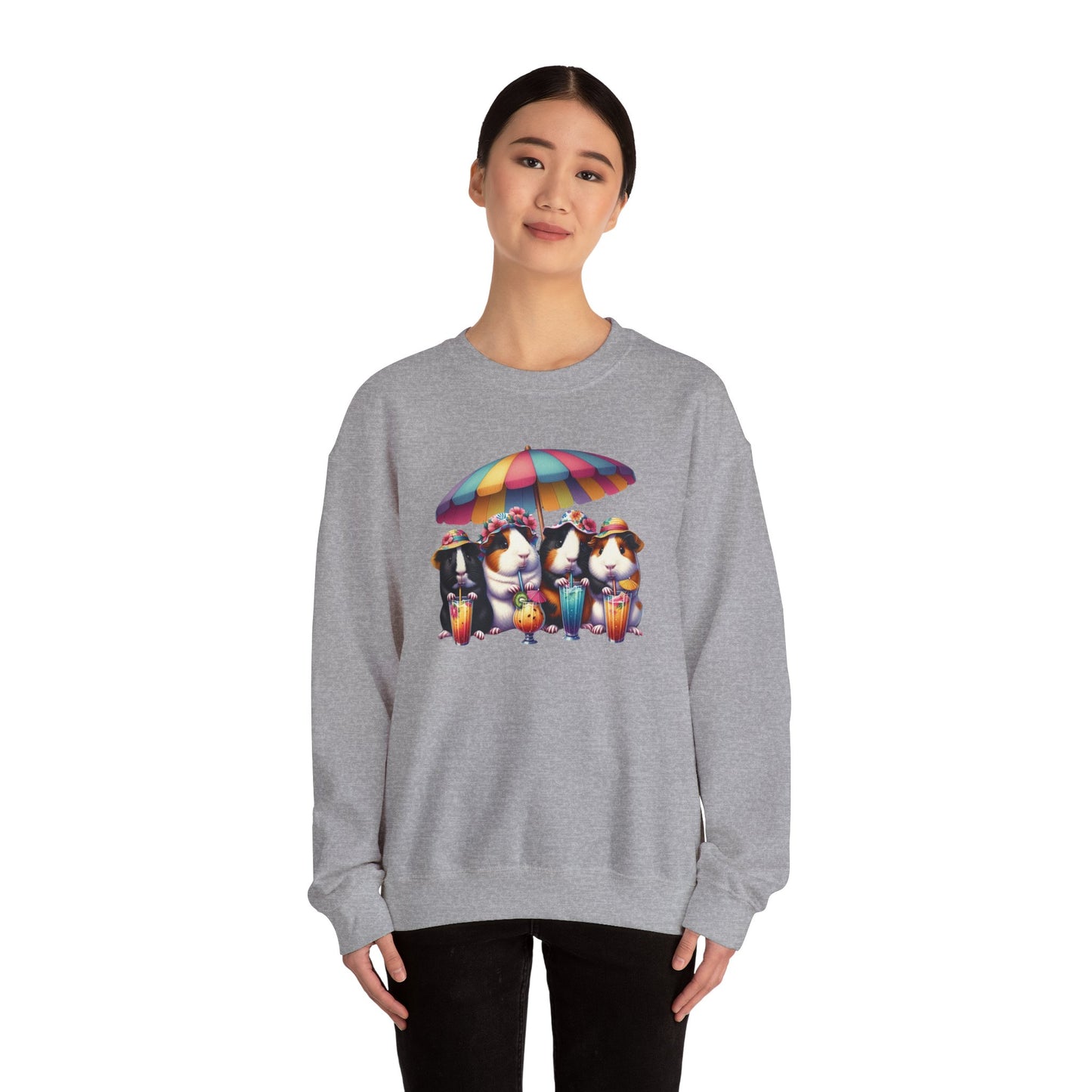 Unisex Heavy Blend Crewneck Sweatshirt mit niedlichem Meerschweinchen Design, Gemütlich and Perfekt für die kältere Jahreszeit, Meerschweinchen Liebhaber shirt