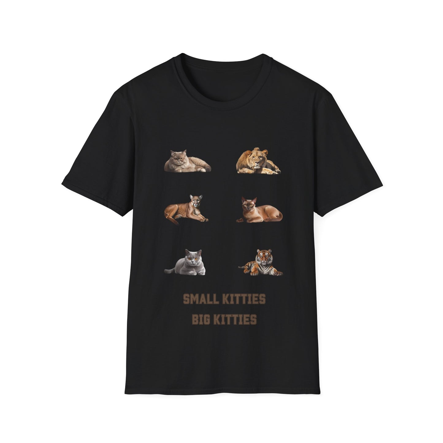 Unisex Softstyle, T-Shirt mit Aufschrift, Small Kitties Big Kitties, Katzen T-Shirt, Baumwoll T-Shirt, Aufschrift Shirt, Tierliebhaber Shirt