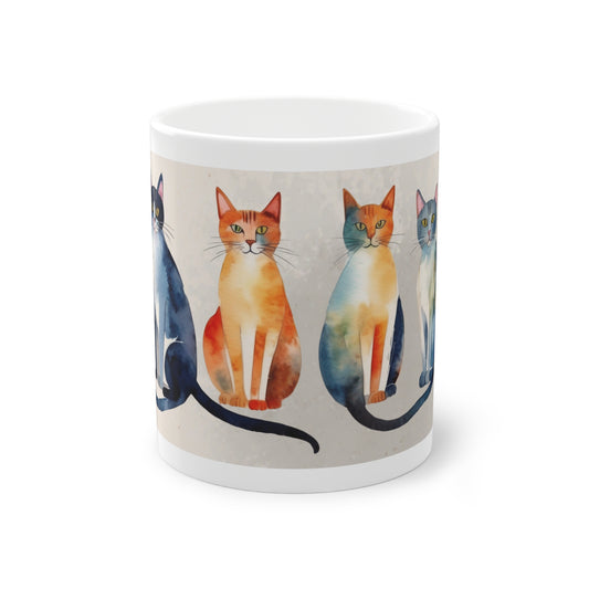 Niedliche Katzenliebhaber-Kaffeetasse 325ml, Geburtstagsgeschenk für Katzenliebhaber, Keramik-Kaffeetasse, Haustierliebhaber-Tasse, Teetasse