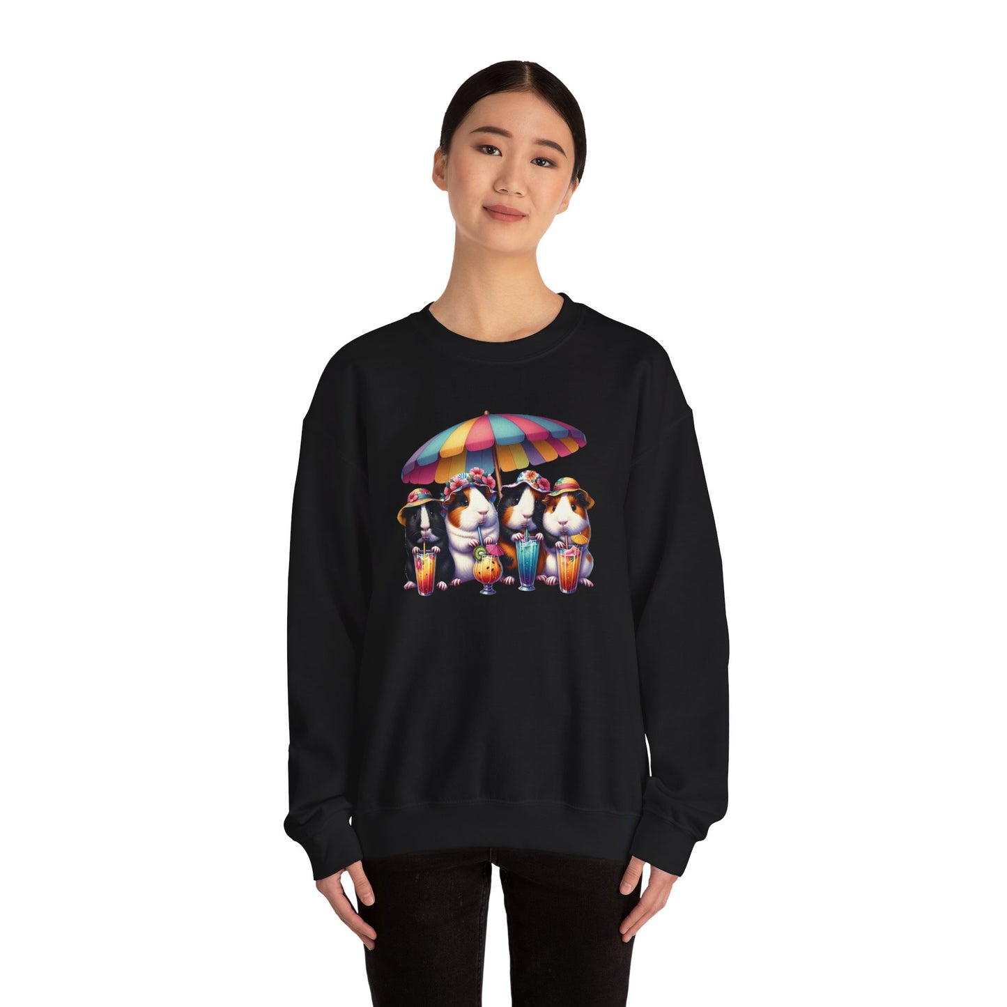 Unisex Heavy Blend Crewneck Sweatshirt mit niedlichem Meerschweinchen Design, Gemütlich and Perfekt für die kältere Jahreszeit, Meerschweinchen Liebhaber shirt