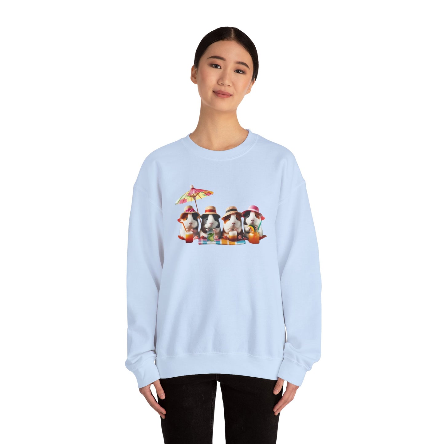 Unisex Heavy Blend Crewneck Sweatshirt mit niedlichem Meerschweinchen Design, Gemütlich and Perfekt für die kältere Jahreszeit, Meerschweinchen Liebhaber shirt