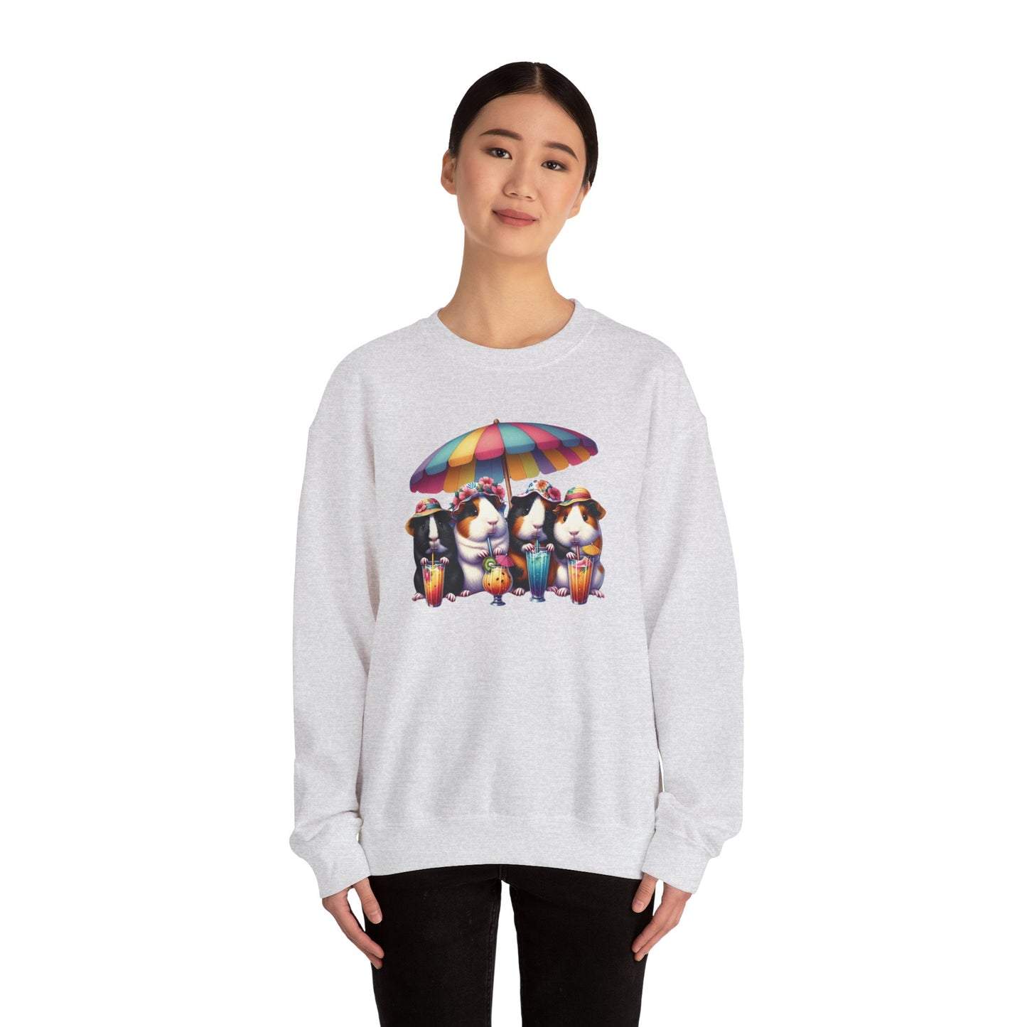 Unisex Heavy Blend Crewneck Sweatshirt mit niedlichem Meerschweinchen Design, Gemütlich and Perfekt für die kältere Jahreszeit, Meerschweinchen Liebhaber shirt